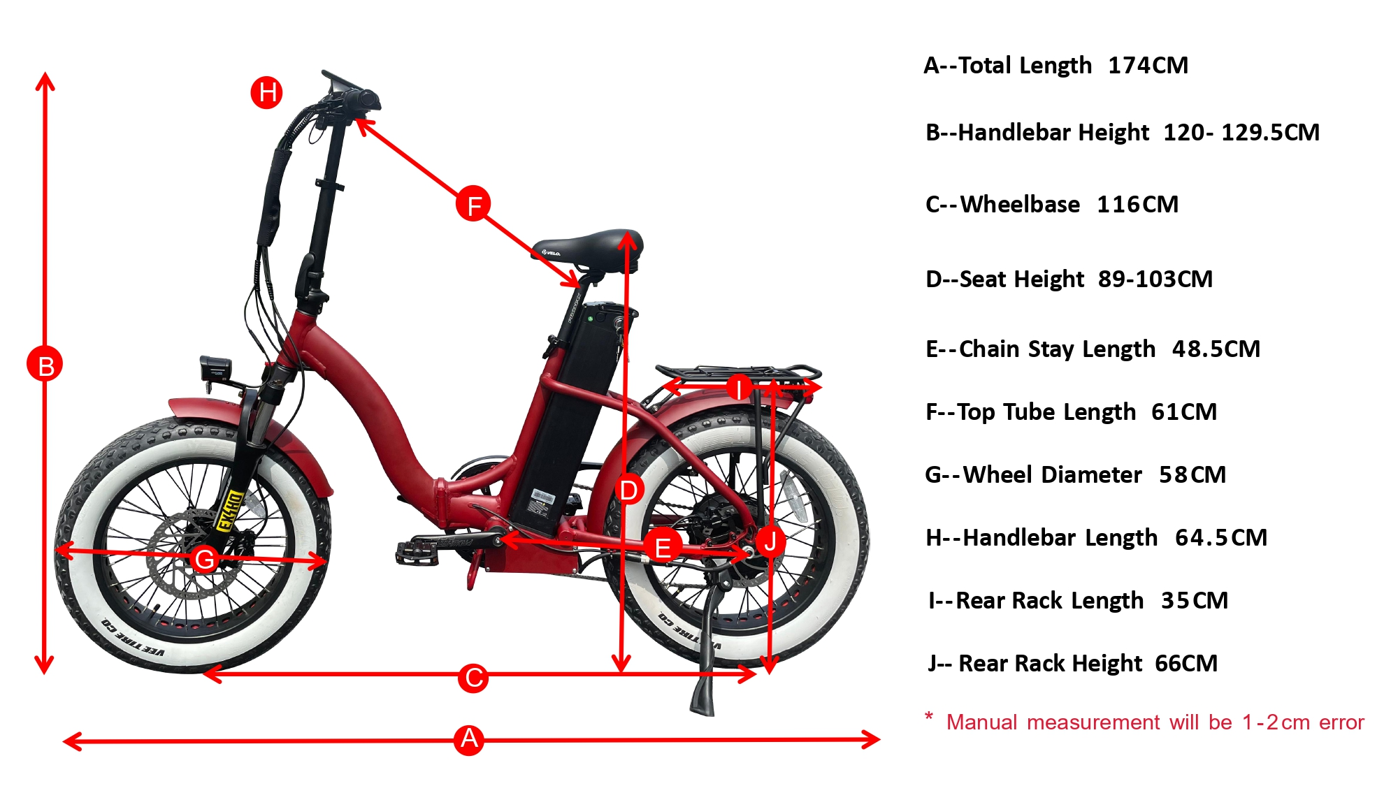 Geometria della bici elettrica per pneumatici grassi da 500w