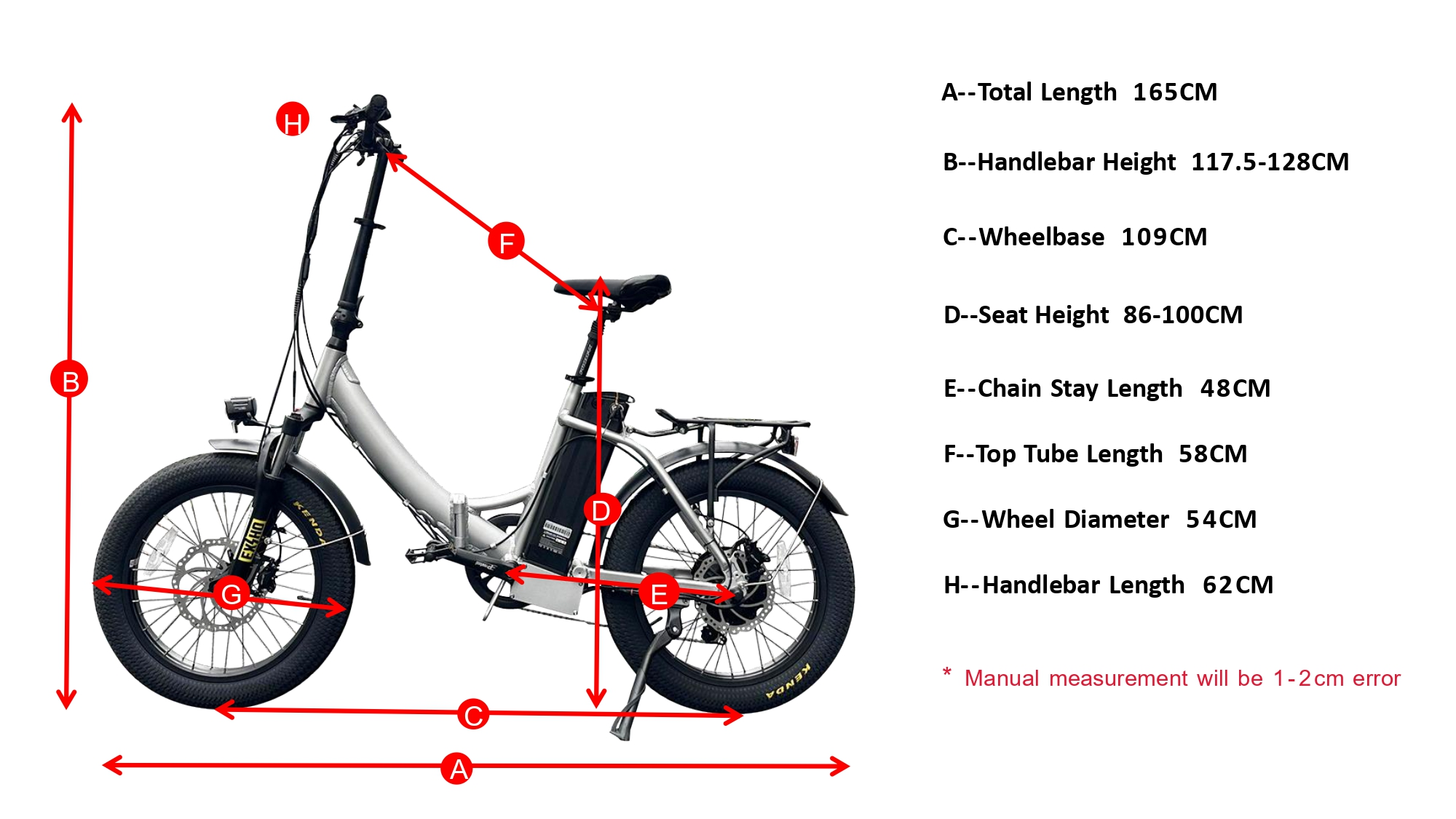 Geometria della bici elettrica a batteria nascosta