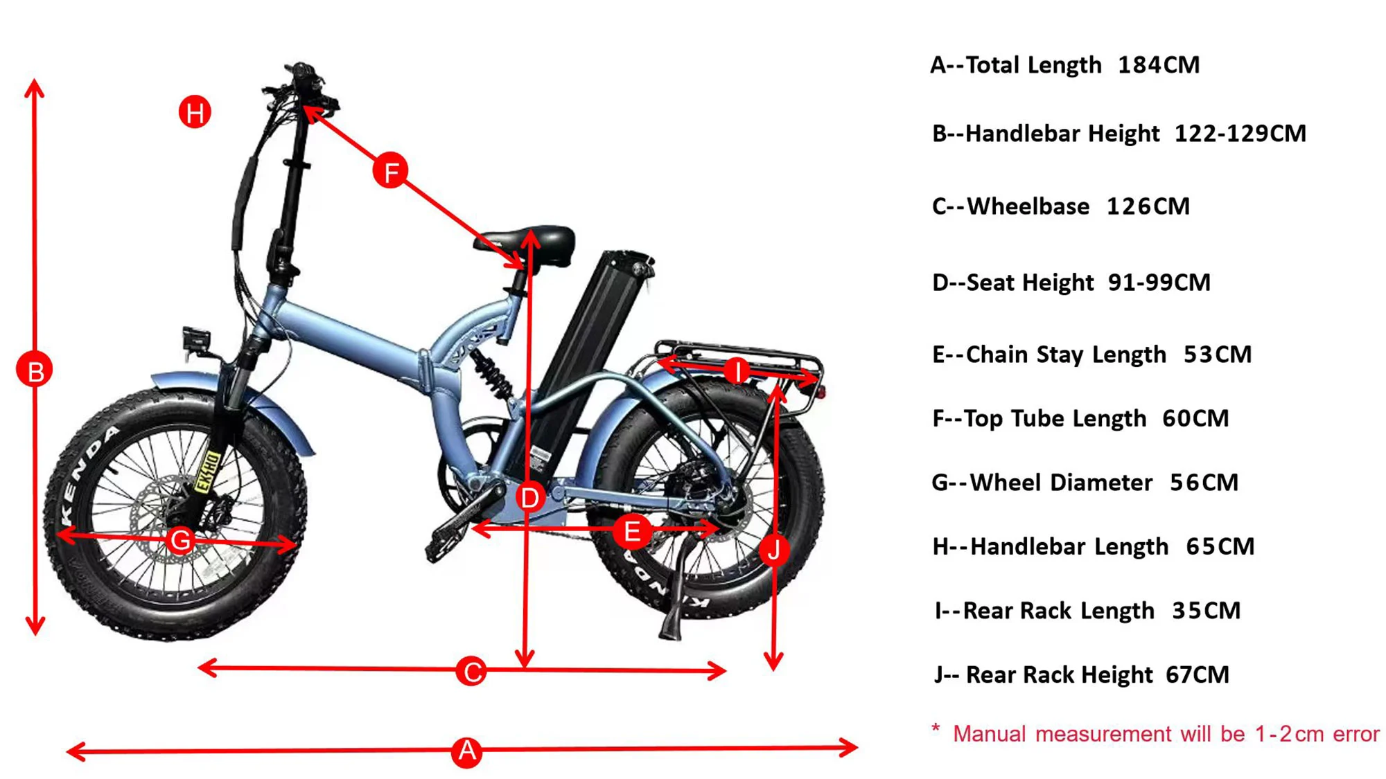 Geometria del pneumatico grasso a sospensione completa Ebike